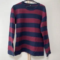 UNIQLO ボーダーロンT メンズM【H】