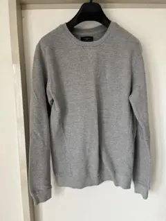 ZARA MAN グレー　ワッフル　トレーナー　サーマル　Sサイズ