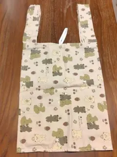 クマ柄エコバッグ ハンドメイド 手作り 新品未使用