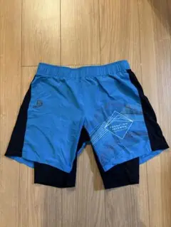 Salomon ランニングショーツ Sサイズ 青/黒