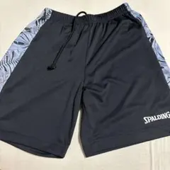 SPALDING バスケットボールパンツ Lサイズ 黒/グレー