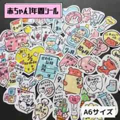 【197】赤ちゃん 1年間 フレークシール 成長 記録 母子手帳 ベビー