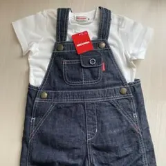 【新品未使用】ミキハウス オーバーオール M / Tシャツセットタグ付き