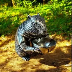 真鍮　カピバラ　 ネズミ　レトロ調　置物　オブジェ