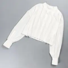 美品 ボンルシール ショート丈ブラウス ホワイト サイズF*ED1000