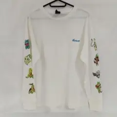 くさタイプ 旅立ちの3匹 ロングスリーブTシャツ ホワイト Mサイズ
