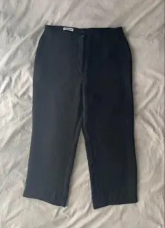 JIL SANDER rayon wide trousers black