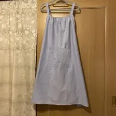 ライトブルー　大人用エプロン