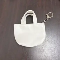 ホワイト 合成皮革 キーリング