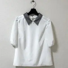 COUP DE CHANCE クードシャンス 5分袖襟付きブラウス