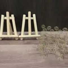 【まとめ売り】木製フォトフレームスタンド＆メタルスタンドセット