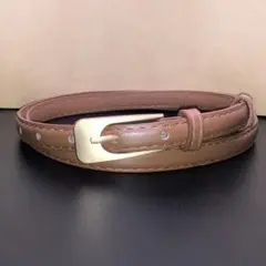 ベルト Cブラウン 細い 全長108cm 幅1.4cm PU HQBS