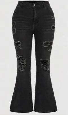 DAZY ブラック フレアパンツ ダメージ加工 お値下げ検討致します！