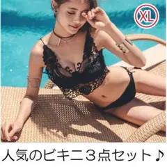 水着 体型カバー レディース ビキニ 3点セット XLサイズ