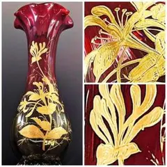 ルグラ アールヌーボ ジャポニズム 豪華金盛 大型花瓶 高さ 32㎝