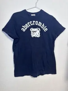 KIDS abercrombie ブルドッグロゴ Tシャツ ネイビー