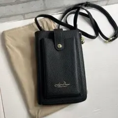 スマホショルダー スマホポーチ ミニショルダーバッグ お財布ポーチ ブラック