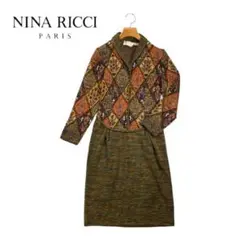 TA-305 NINA RICCI ニットワンピース セーター 膝丈 秋冬