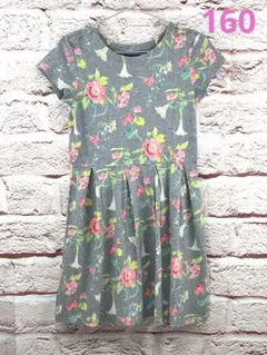 GAP ギャップ　花柄　半袖　ワンピース　Tシャツ　　　　160