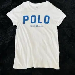 ポロ　ラルフローレン　ロゴTシャツ S 白　青