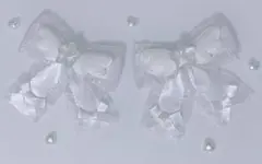 エンジェル フリルリボンヘアクリップ ホワイト