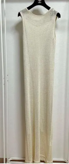 LAGUNAMOON メッシュフリンジニットワンピース