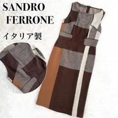 ◎極美品・高級◎『SANDRO FERRONE』ウール ノースリーブ ワンピース