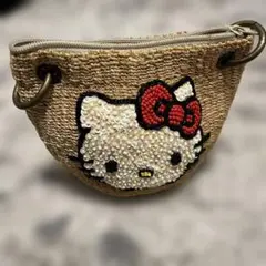 ニーナミュウ キティ　スパンコール　ビーズ　カゴバッグ　ポシェット　本体のみ