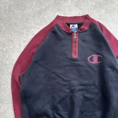 champion チャンピオン スウェット ハーフジップ M エンジ ブラック
