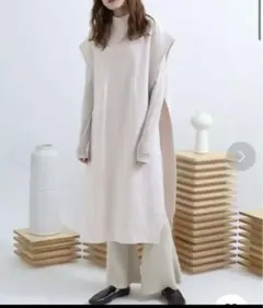 ハイネックロングベスト
