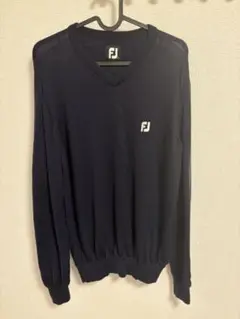 FJ ネイビー Vネックセーター　Lサイズ