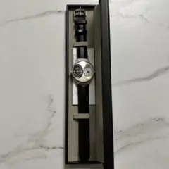 SANYO アナログクォーツ腕時計 黒レザー