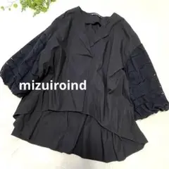 《最終価格》mizuiroind ミズイロインド　レース　パフスリーブ　黒