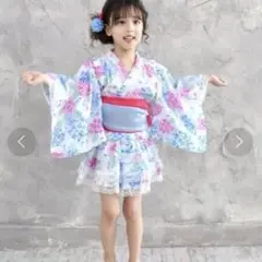【美品】Bee des Bee 花柄 浴衣 100サイズ