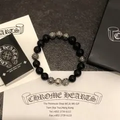 希少 正規品 クロムハーツ ブラックコーラルブレスレット BEAD8 10mm
