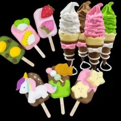 フェルト　ままごと　ソフトクリームとアイス