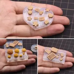 匿名発送ミニチュア シリコン モールド☆メロンパン　 ビスケット　 クッキー