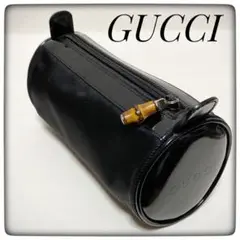 おしゃれ✨GUCCIグッチ✨ポーチ バンブーシリーズ ブラック 円柱型