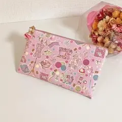 リバティ　ふわもこでペタンコなポーチ　メルスリー