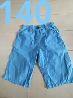 青色ハーフパンツ ウエストゴム