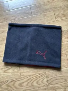Puma ネックウォーマー 黒/赤 フリース