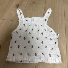花柄スモッキングノースリーブトップス　ZARA 140