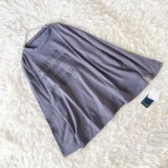新品 《エバーアフター》 (M-L) ドロップショルダーカットソー エンボス
