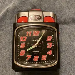 LANDSEER 置時計　ブラック/レッド　中古品