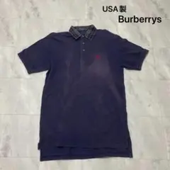 USA製 Burberrys バーバリーズ 80s ポロシャツ 半袖 刺繍