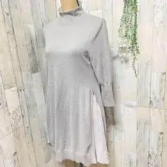 【snidel】 スナイデル ニットワンピース チュニック スリット シースルー