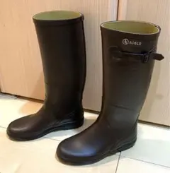 AIGLE エーグル シャンタベル レインブーツ ブラウン35サイズ