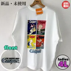 新品　casper キャスパー　Tシャツ　おばけ　ゴースト　スクエア　4L