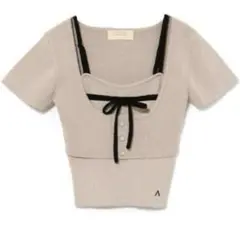 andmary アンドマリー Natalie ribbon set beige