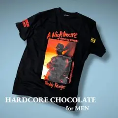 エルム街の悪夢 Tシャツ フレディ ハードコアチョコレート ホラー映画 黒 S